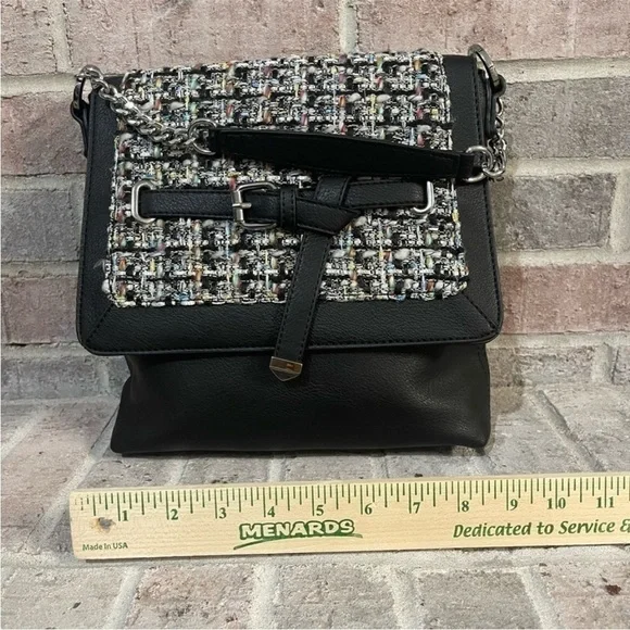 Chic Black Tweed Women's Bag - Picture 6 of 8